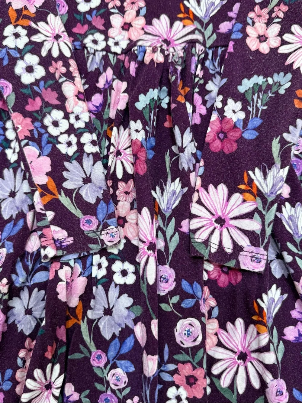 Little Sleepies Play Violet Meadow Long Sleeve Twirl Dress Girls Size 4T Floral